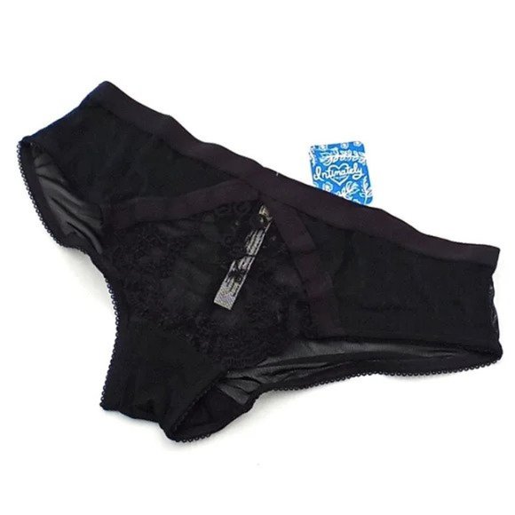 Free People Daydreamer Embroidered Mesh Panty Onyx S - Picture 4 of 6